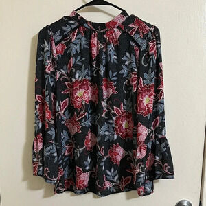 EUC Loft Floral 3/4 Sleeve Blouse